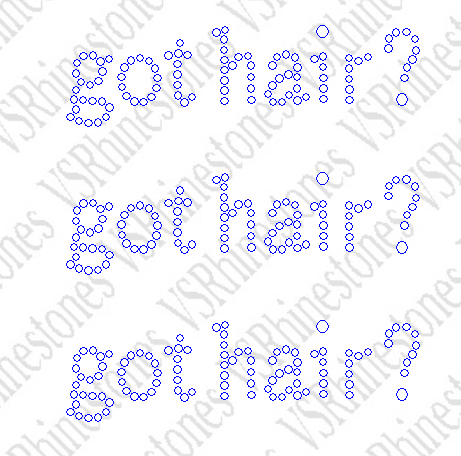 Got Hair Rhinestone Transfer (3) - Cap/Koozie Size